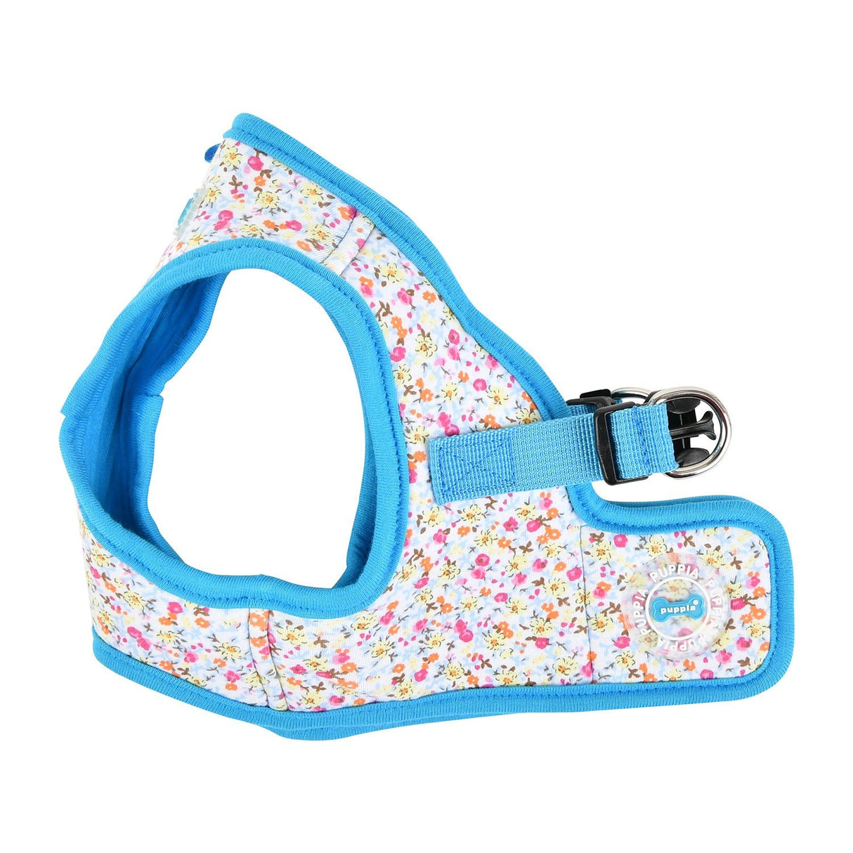 Puppia Harness model B Wildflower Sky Blue ( X - Large ) hondentuig > honden harnas > model B Large