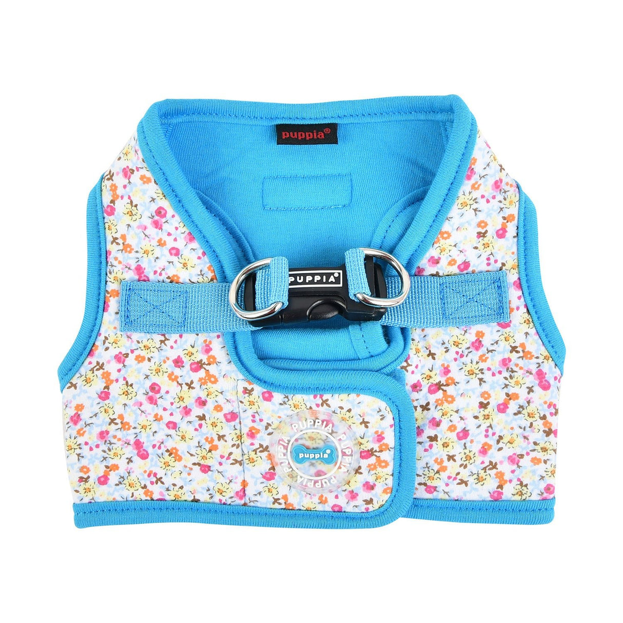 Puppia Harness model B Wildflower Sky Blue ( X - Large ) hondentuig > honden harnas > model B Large
