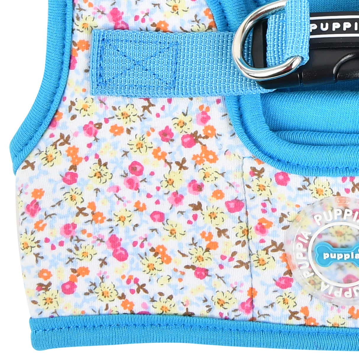 Puppia Harness model B Wildflower Sky Blue ( X-Large ) - Premium hondentuig > honden harnas from Puppia - Just €20! Shop now at Frenkiezdogshop