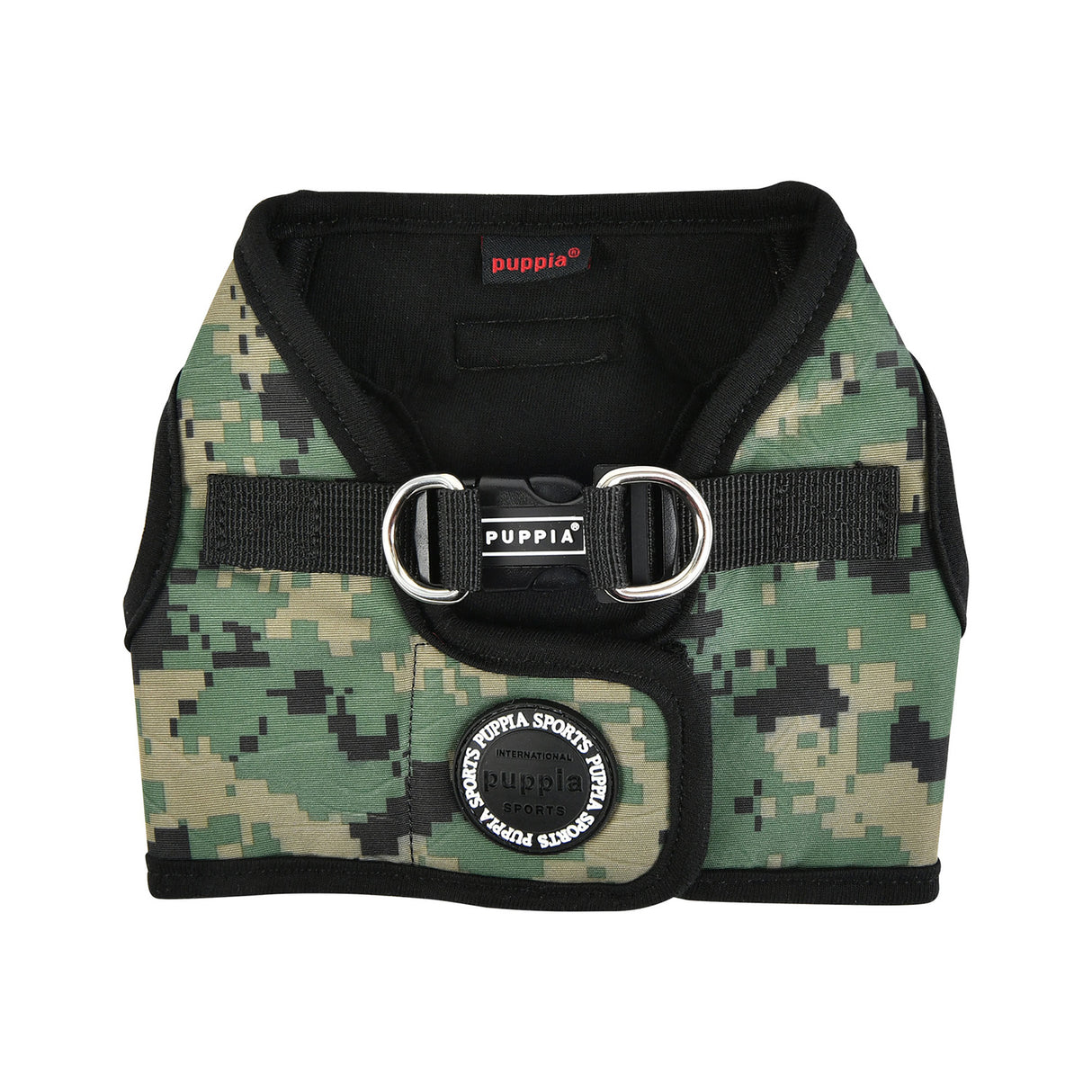 Puppia Harness model B Sentinel Khaki Camo - Premium hondentuig > honden harnas from Puppia - Just €20! Shop now at Frenkiezdogshop