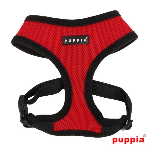 Puppia Soft Harness model A red - Premium hondentuig > honden harnas from Puppia - Just €18.99! Shop now at Frenkiezdogshop