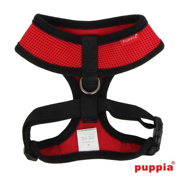 Puppia Soft Harness model A red hondentuig > honden harnas > model A X - Small