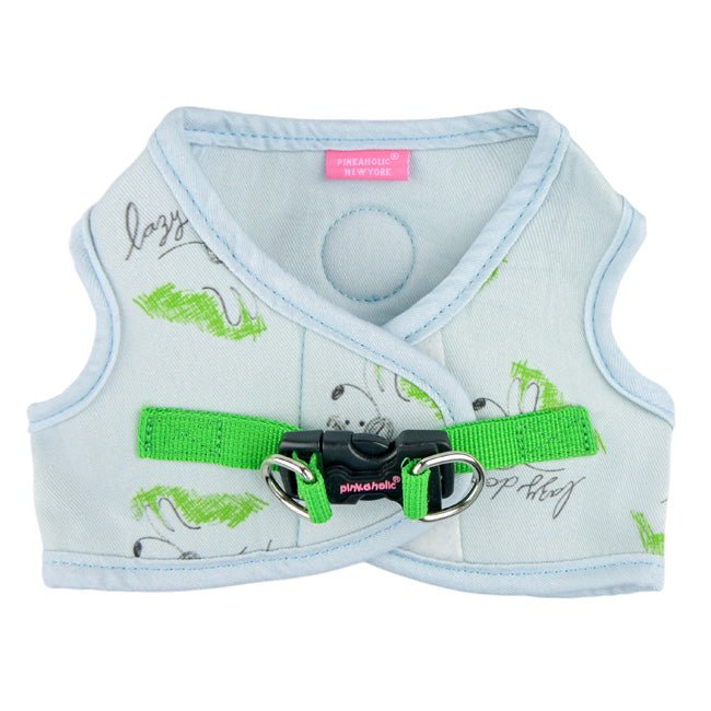 Pinkaholic Kiki Vest Harness Light Blue – Zacht Katoenen Hondentuigje voor Kleine Honden hondentuig > honden harnas > model B Small