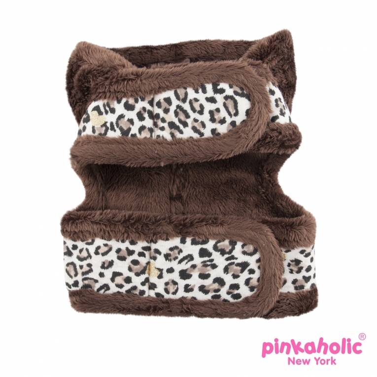 Pinkaholic Leo Pug Pinka Harness Brown - Premium hondentuig > honden harnas from Pinkaholic - Just €20! Shop now at Frenkiezdogshop