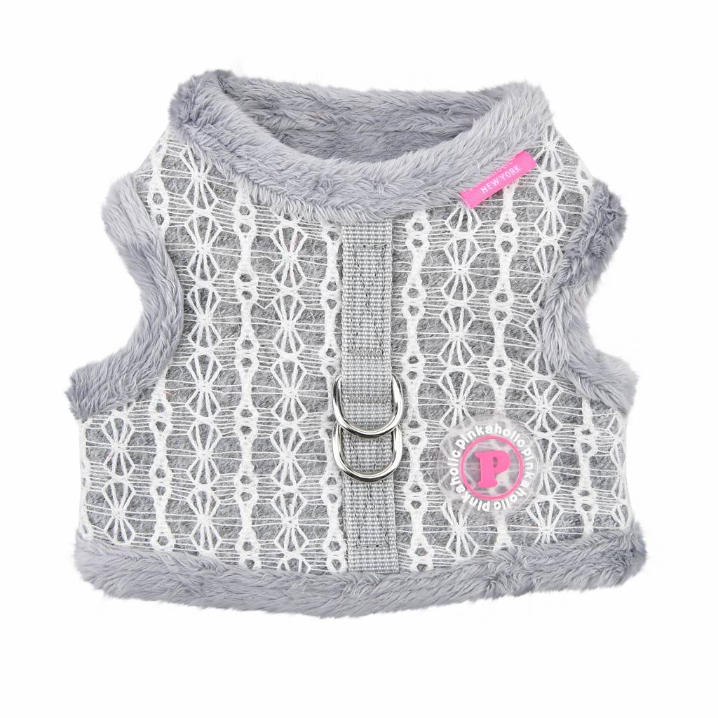 Pinkaholic Margaux Pinka Harness Grey ( small ) - Premium hondentuig > honden harnas from Pinkaholic - Just €20! Shop now at Frenkiezdogshop