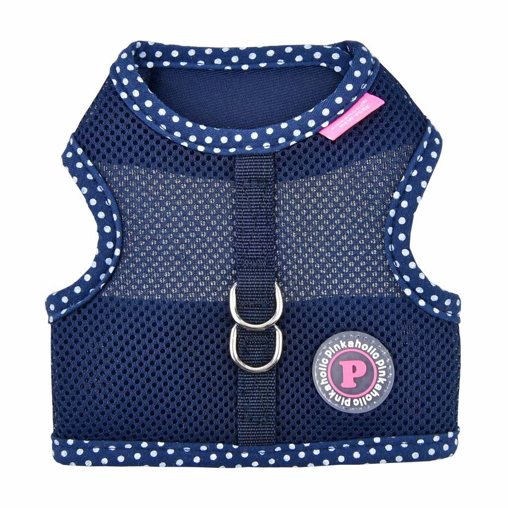 Pinkaholic Niki Pinka Harness Navy - Premium hondentuig > honden harnas from Pinkaholic - Just €20! Shop now at Frenkiezdogshop