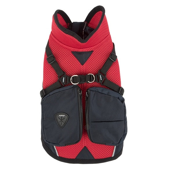 Puppia P2 Harness Jacket Red - Premium Hondenkleding > hondenjas from Puppia - Just €39.99! Shop now at Frenkiezdogshop