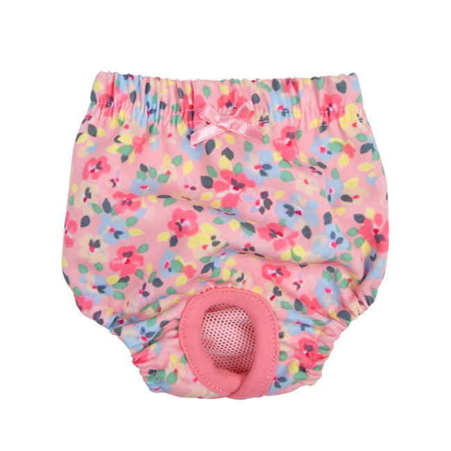 Puppia Spring Blossom sanitary pants Pink - Premium Loopsheidbroekje > Periodebroekje from Puppia - Just €10! Shop now at Frenkiezdogshop