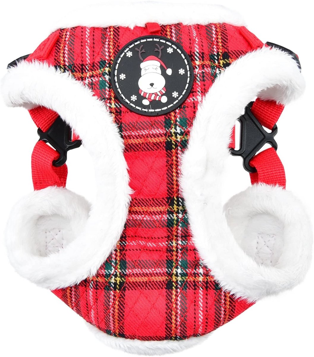 Puppia Blitzen Harness model C Checkered Red hondentuig > honden harnas > model C Small