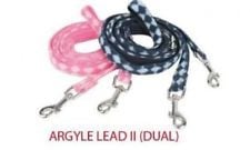 Puppia Argyle Dual Line Navy - Premium hondenriem > hondenlijn from Puppia - Just €10! Shop now at Frenkiezdogshop