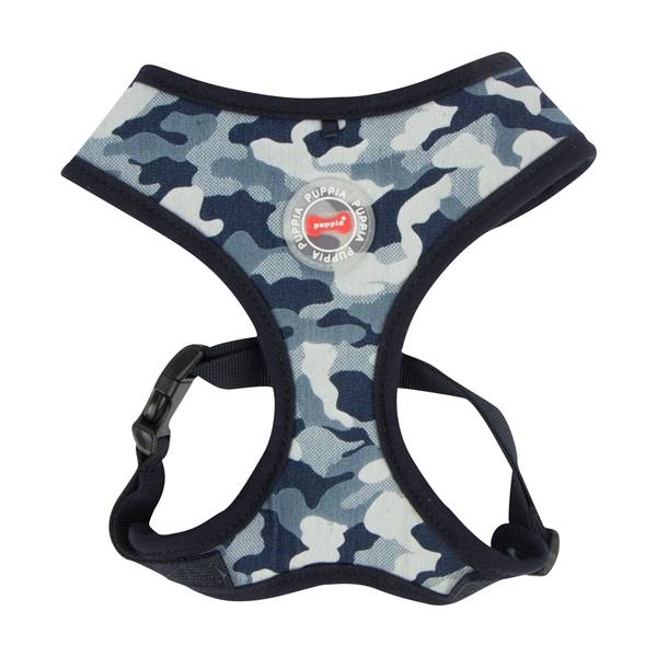 Puppia Bobby Harness model A Navy Camo - Premium hondentuig > honden harnas from Puppia - Just €20! Shop now at Frenkiezdogshop