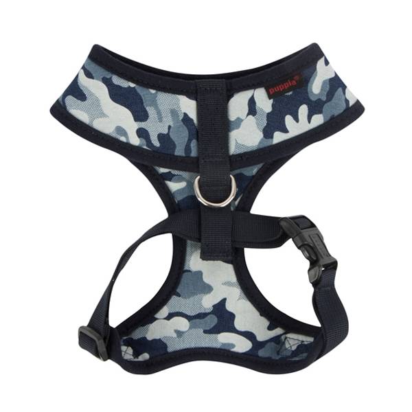 Puppia Bobby Harness model A Navy Camo - Premium hondentuig > honden harnas from Puppia - Just €20! Shop now at Frenkiezdogshop