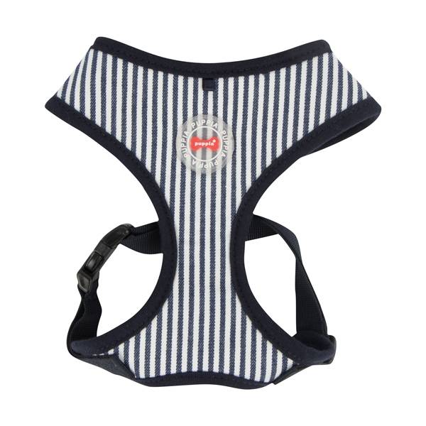 Puppia Bobby Harness model A Striped Navy - Premium hondentuig > honden harnas from Puppia - Just €20! Shop now at Frenkiezdogshop