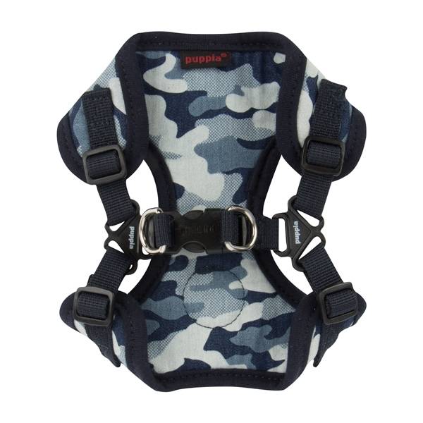 Puppia Bobby Harness model C Navy Camo ( SMALL EN LARGE ) - Premium hondentuig > honden harnas from Puppia - Just €20! Shop now at Frenkiezdogshop