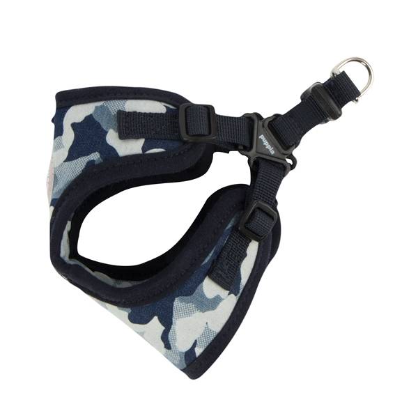 Puppia Bobby Harness model C Navy Camo ( L ) hondentuig > honden harnas > model C Small