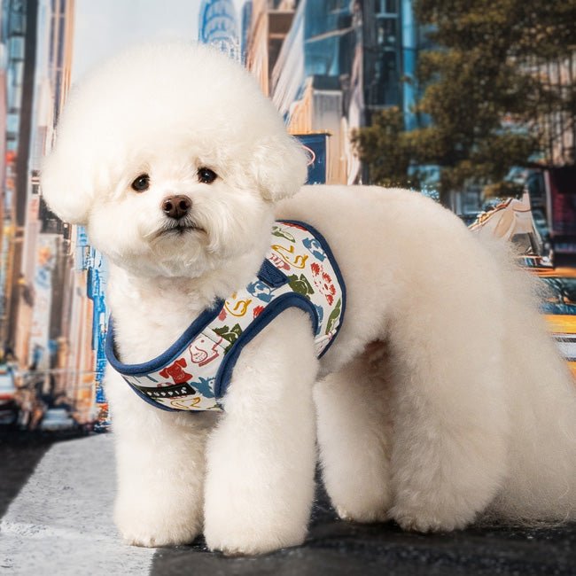 Puppia Connor Vest Harness Model B Blue hondentuig > honden harnas > model B Small