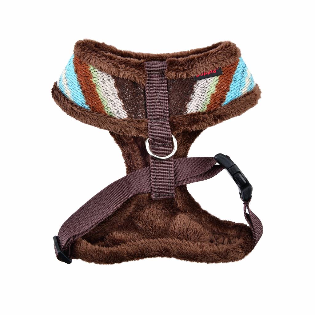 Puppia Crayon Harness model A Brown hondentuig > honden harnas > model A Small