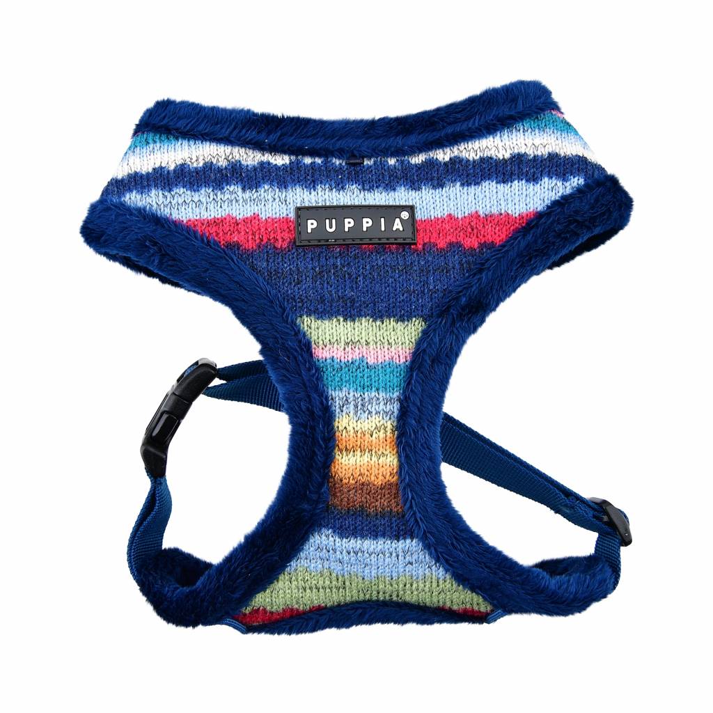 Puppia Crayon Harness model A Navy hondentuig > honden harnas > model A Small