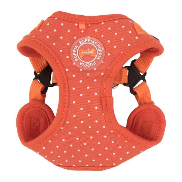 Puppia Dotty Harness II Model C Orange ( ALLEEN S ) hondentuig > honden harnas > model C Small