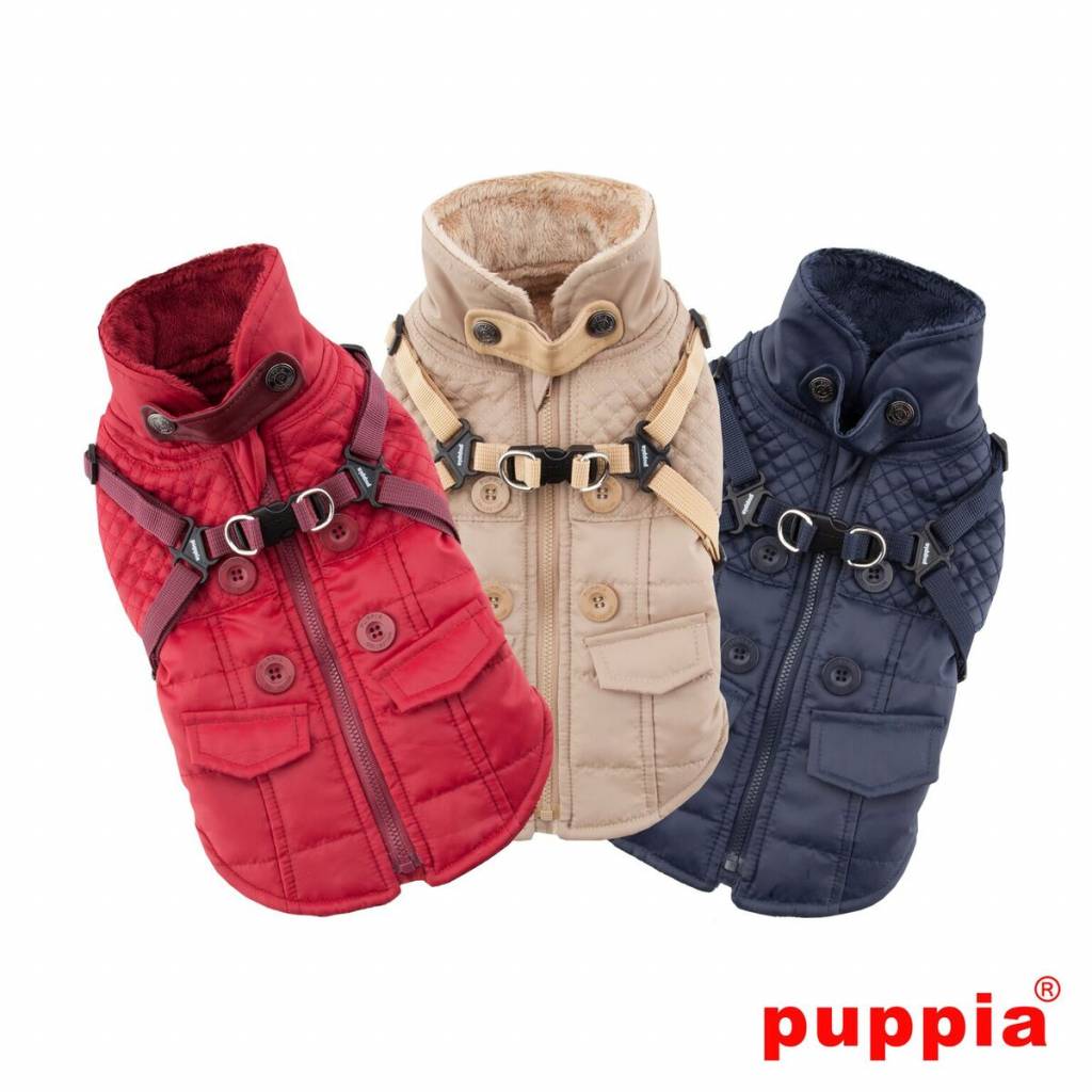 Puppia Wilkes Jacket Harness Beige - Premium Hondenkleding > hondenjas from Puppia - Just €77.99! Shop now at Frenkiezdogshop