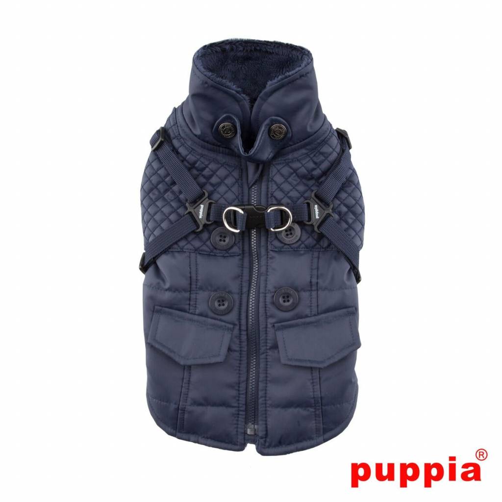 Puppia Wilkes Jacket Harness Navy Hondenkleding > hondenjas Small