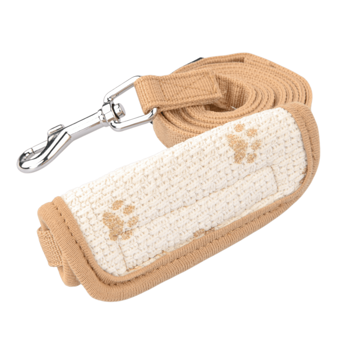 Puppia Pawprint Hondenriem Beige hondenriem > hondenlijn Medium