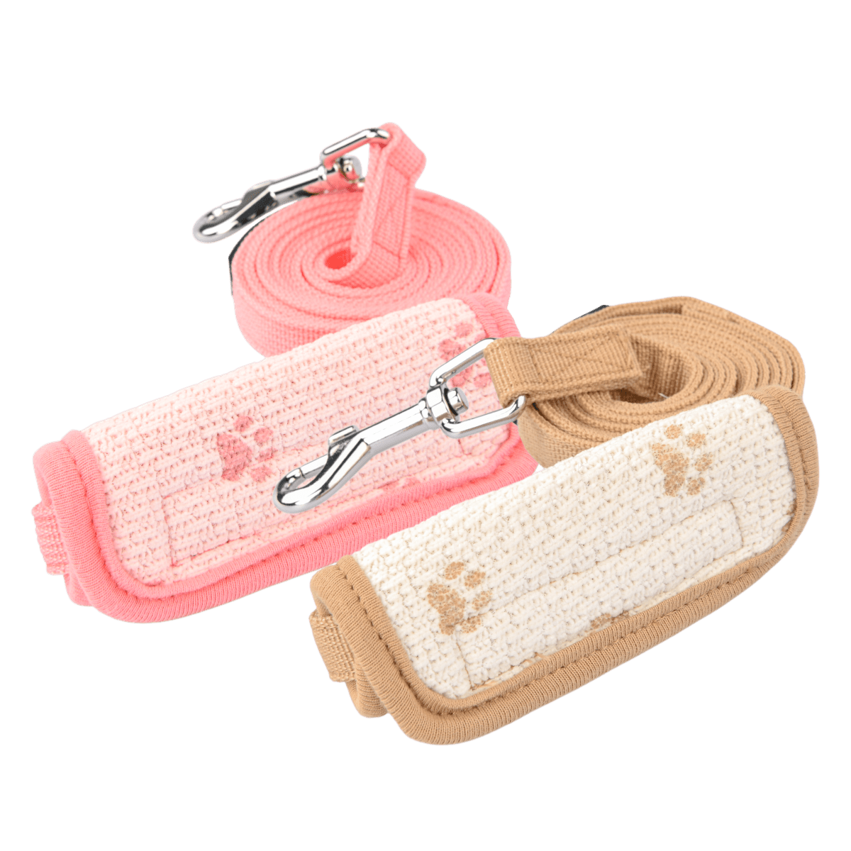 Puppia Pawprint Hondenriem Beige hondenriem > hondenlijn Medium