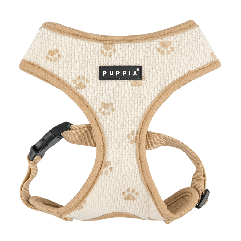 Puppia Pawprint Hondentuig Model A Beige hondentuig > honden harnas > model A Small