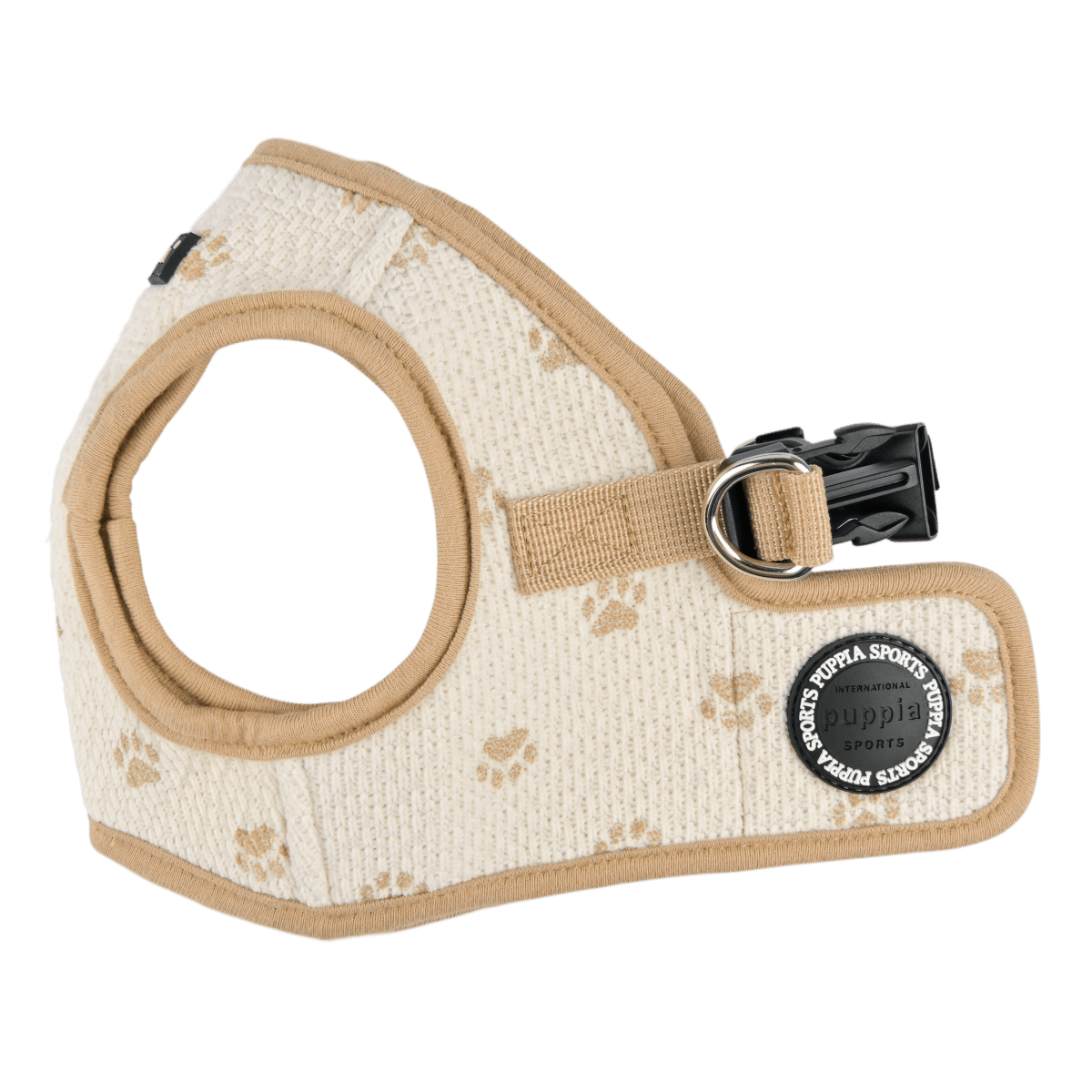Puppia Pawprint Vest Harness Model B Beige hondentuig > honden harnas > model B Small