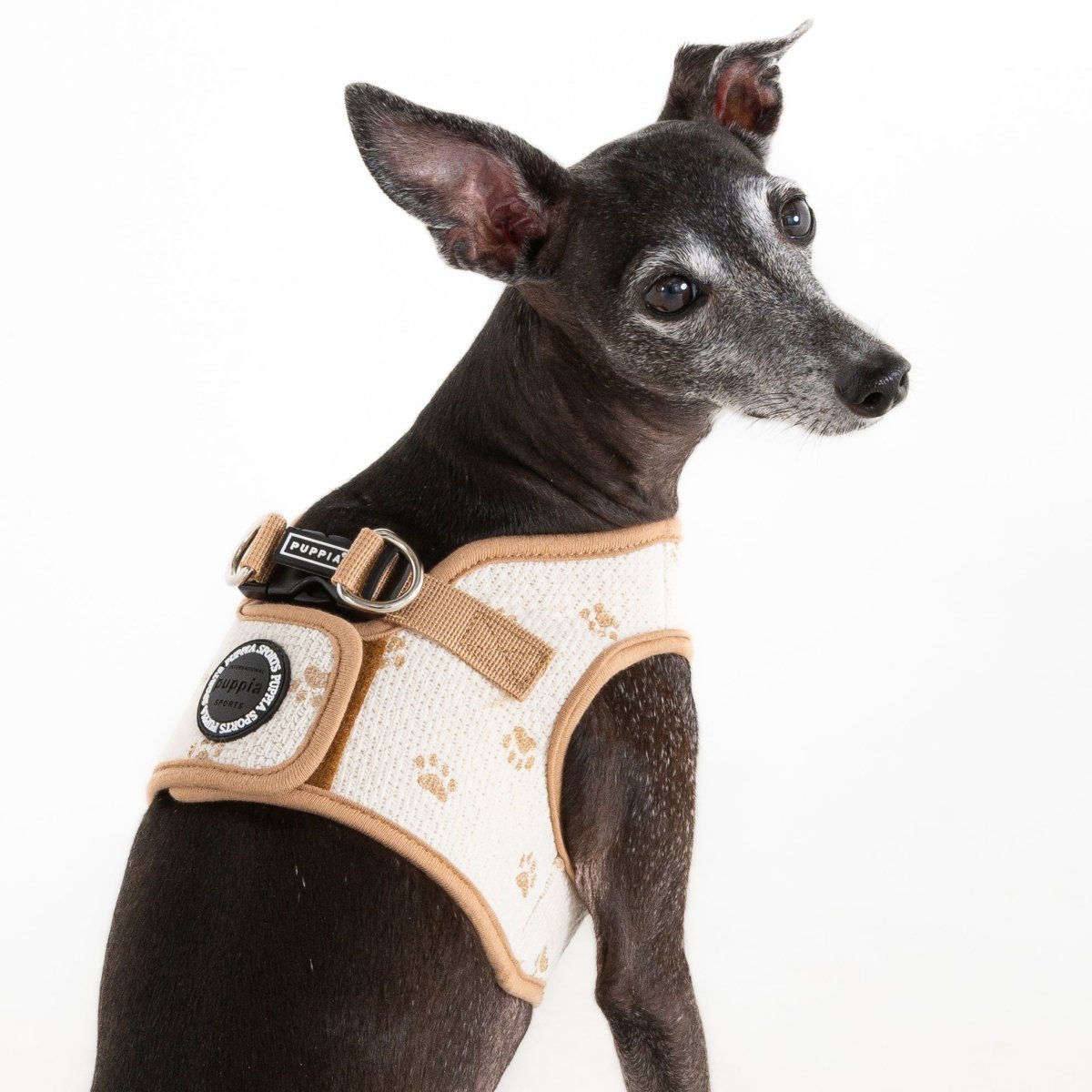 Puppia Pawprint Vest Harness Model B Beige hondentuig > honden harnas > model B Small
