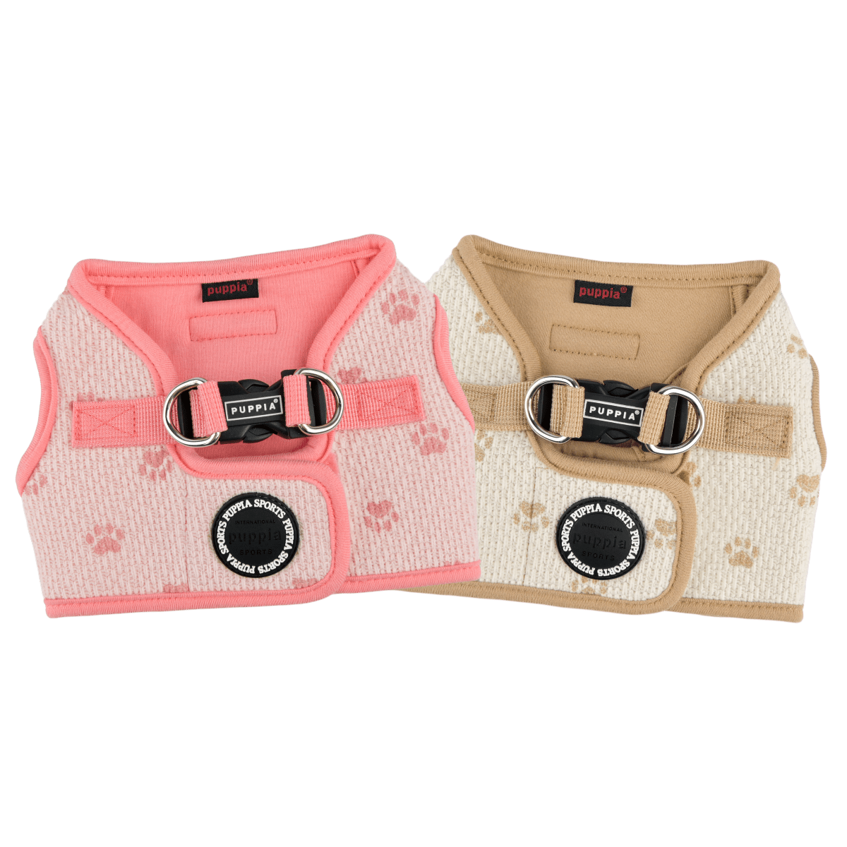 Puppia Pawprint Vest Harness Model B Beige hondentuig > honden harnas > model B Small