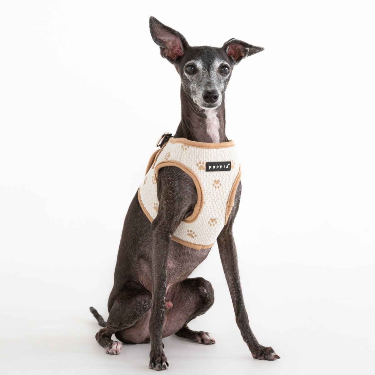 Puppia Pawprint Vest Harness Model B Beige hondentuig > honden harnas > model B Small