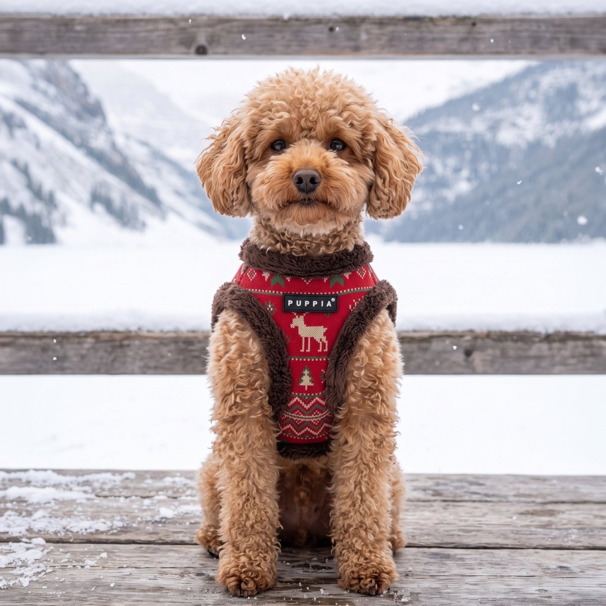 Puppia Rhapsodia Vest Harness Model B- Brown hondentuig > honden harnas > model B Small