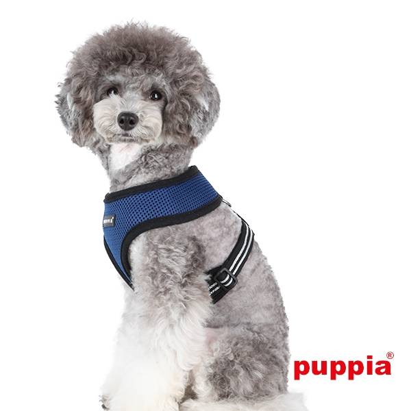 Puppia Smart Soft Harness model A royal blue - Premium hondentuig > honden harnas from Puppia - Just €10! Shop now at Frenkiezdogshop