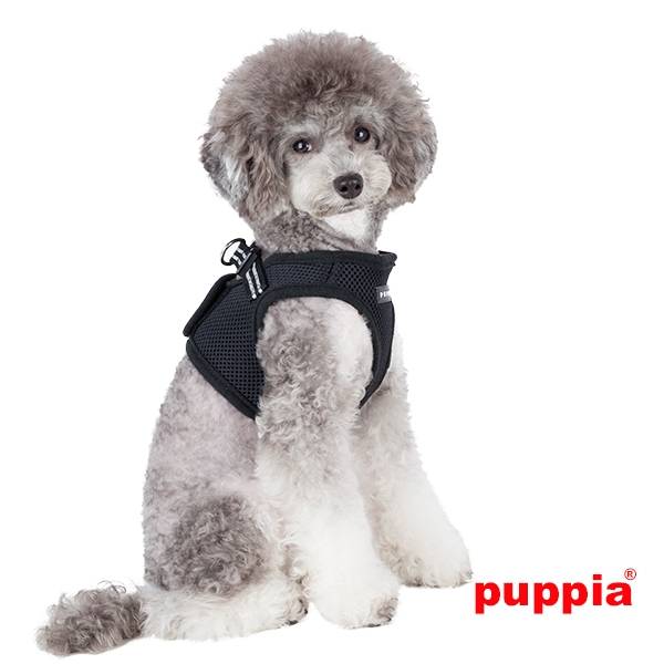 Puppia Smart Soft Harness model B Black ( SMALL ) - Premium hondentuig > honden harnas from Puppia - Just €19.99! Shop now at Frenkiezdogshop