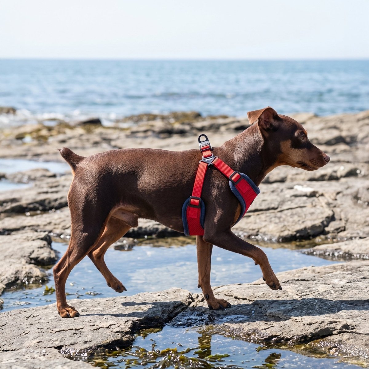 Puppia Soft Ez-Buckle Harness C - Red hondentuig > honden harnas > model C Small