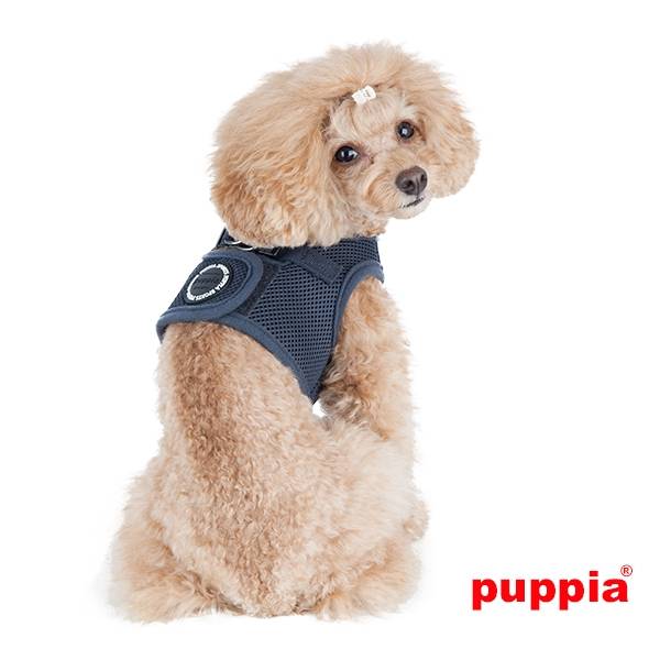 Puppia Soft Vest Harness model B grey hondentuig > honden harnas > model B X - Small
