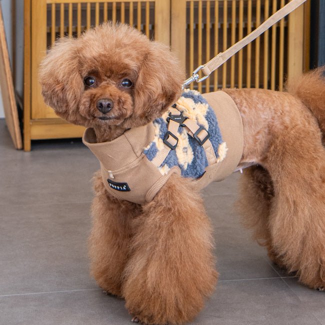 Puppia Sweater Harness J Ren Beige hondentuig > honden harnas > overige modellen Small