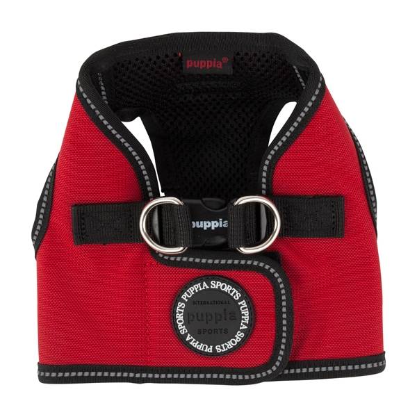 Puppia Trek Vest Harness model B Red - Premium hondentuig > honden harnas from Puppia - Just €20! Shop now at Frenkiezdogshop