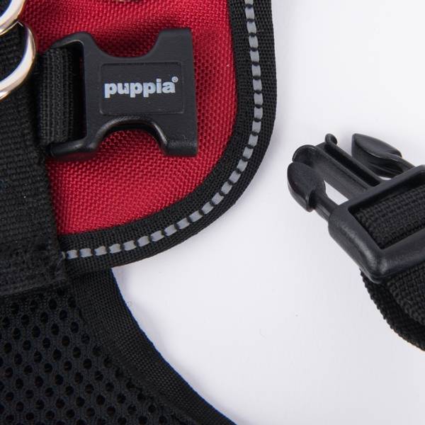 Puppia Trek Harness model E Red - Premium hondentuig > honden harnas from Puppia - Just €20! Shop now at Frenkiezdogshop
