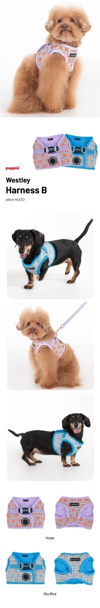 Puppia Westley Vest Harness Model B Violet hondentuig > honden harnas > model B Small