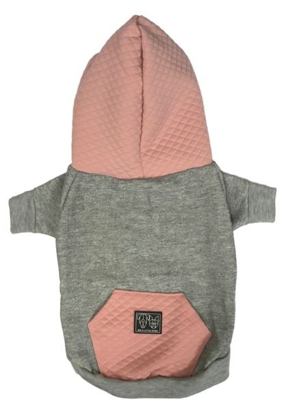 Big and Little Dogs hoody jumper Quilted Blush ( X small ) Hondenkleding > Hondentrui X - Small
