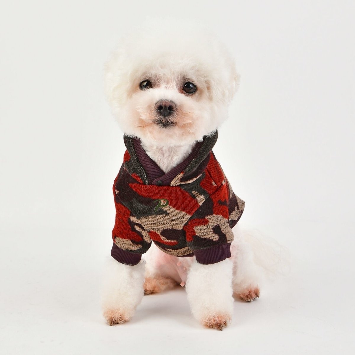 Puppia Colonel Hoodie Wine Camo Hondenkleding > Hondentrui Small