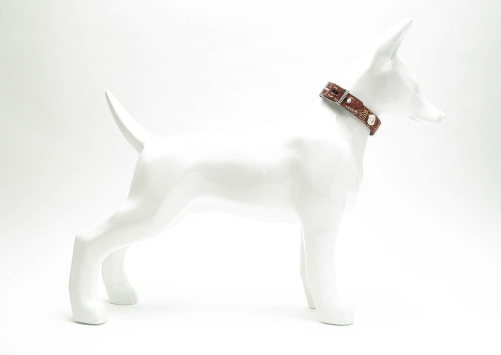 Multi Collar Gold Red Pebble Style Strap Buddy Belts X - Small