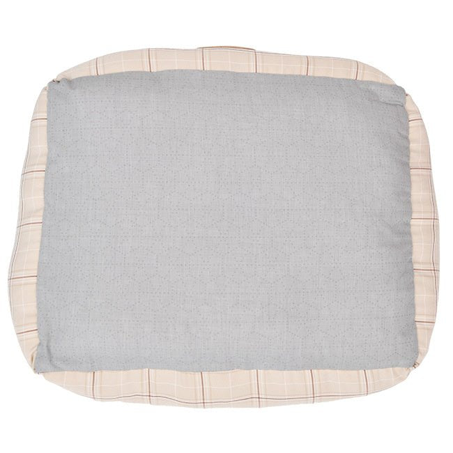 Olchi Check Square Bed hondenmand beige hondenbed > hondenmand Standaard/One Size