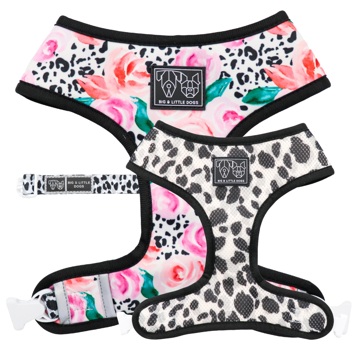 Big and Little Dogs Reversible Pretty as a Peony - Premium hondentuig > honden harnas from Big and Little Dogs - Just €10! Shop now at Frenkiezdogshop