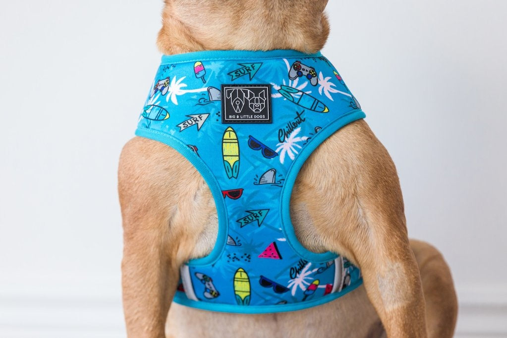 Big and Little Dogs Reversible Surf's Up - Premium hondentuig > honden harnas from Big and Little Dogs - Just €10! Shop now at Frenkiezdogshop