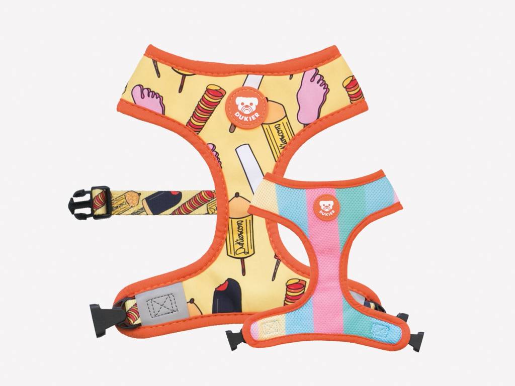 Dukier Reversible Harness Icecream - Premium hondentuig > honden harnas from Dukier - Just €10! Shop now at Frenkiezdogshop