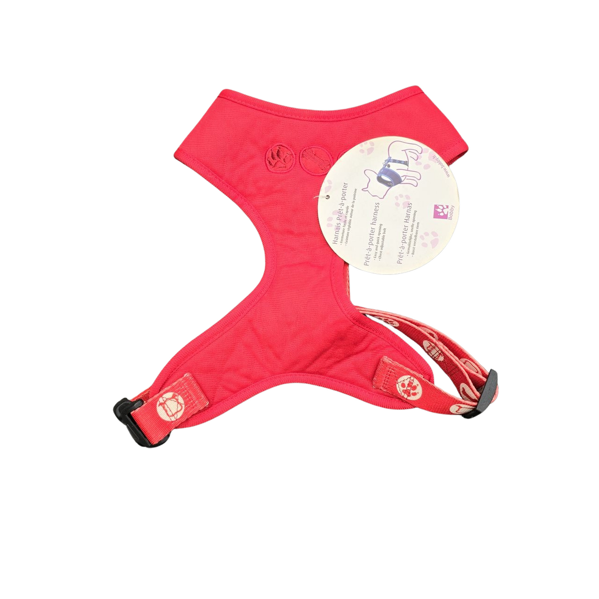 Bobby bones harness soft and leash set Red Small & Large Second chance