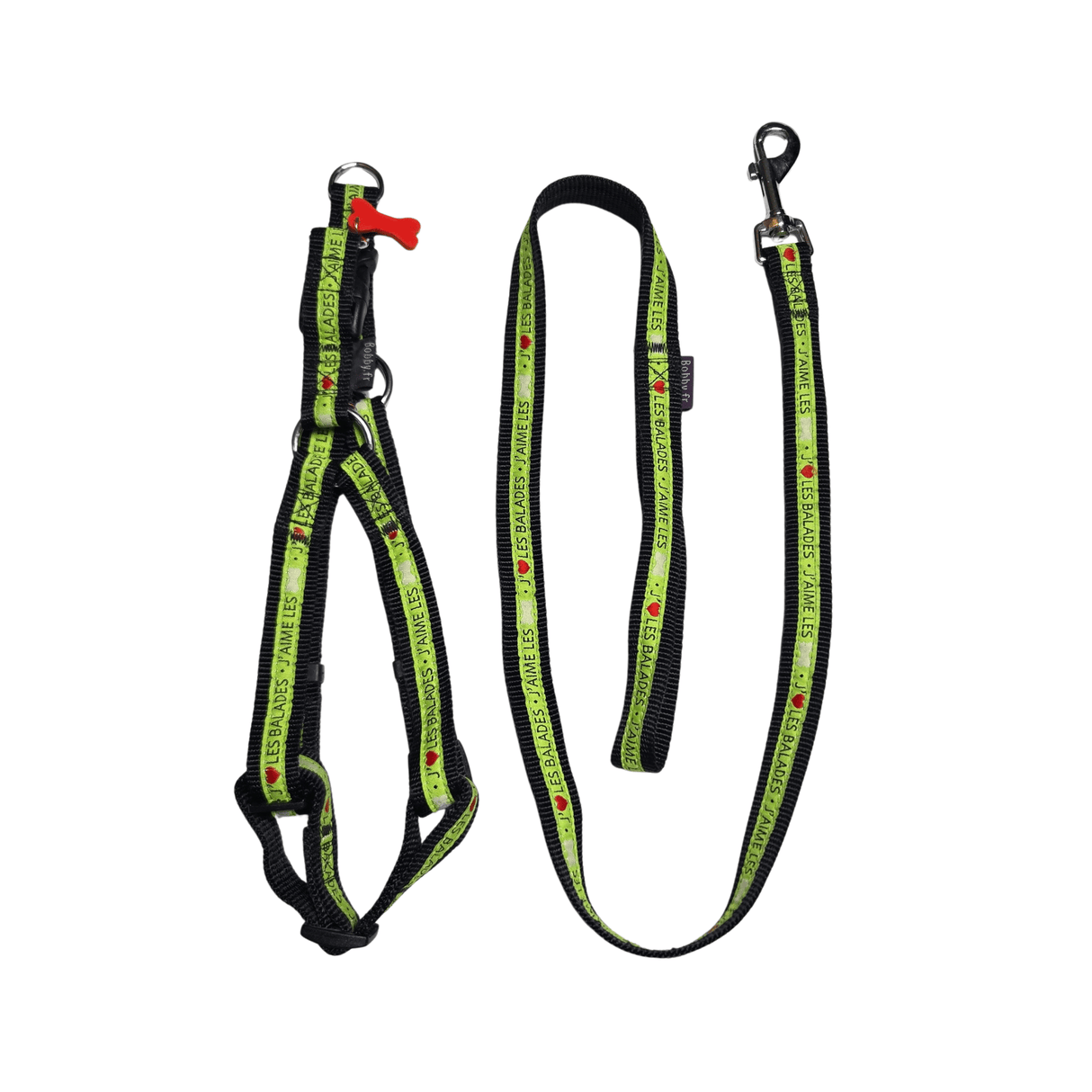 Bobby Yaimeles harness + riem Green tweedekans hondentuig > honden harnas Set X - Small